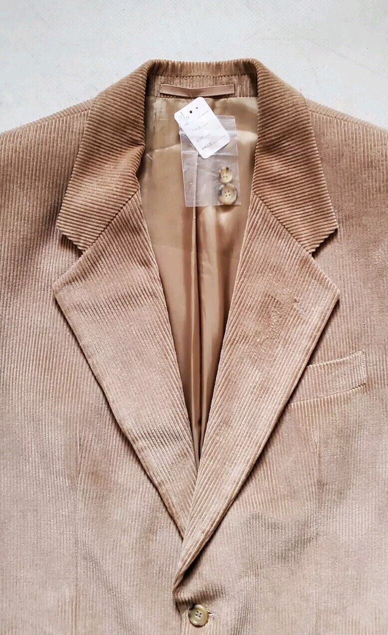 Gurteen Corduroy Jacket Blazer Coat Mens 42 S Camel Cotton