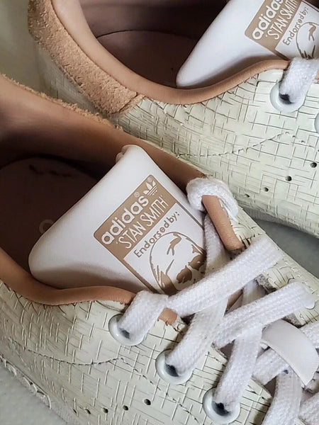 ADIDAS Stan Smith Womens Uk 6 Eu 39 White Striated Leather Pink Suede
