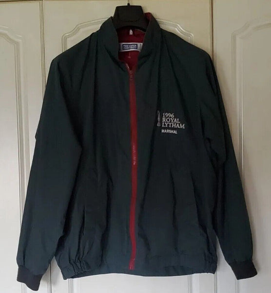 British Open Golf Championship Jacket Mens L Royal Lytham Vintage 1996 Green Red