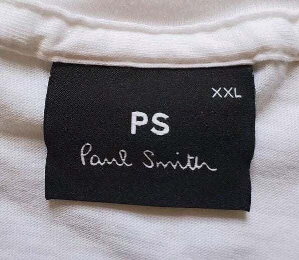 PAUL SMITH Tshirt T Shirt Womens XXL  Regular Fit White Cotton Zebra Dreaming