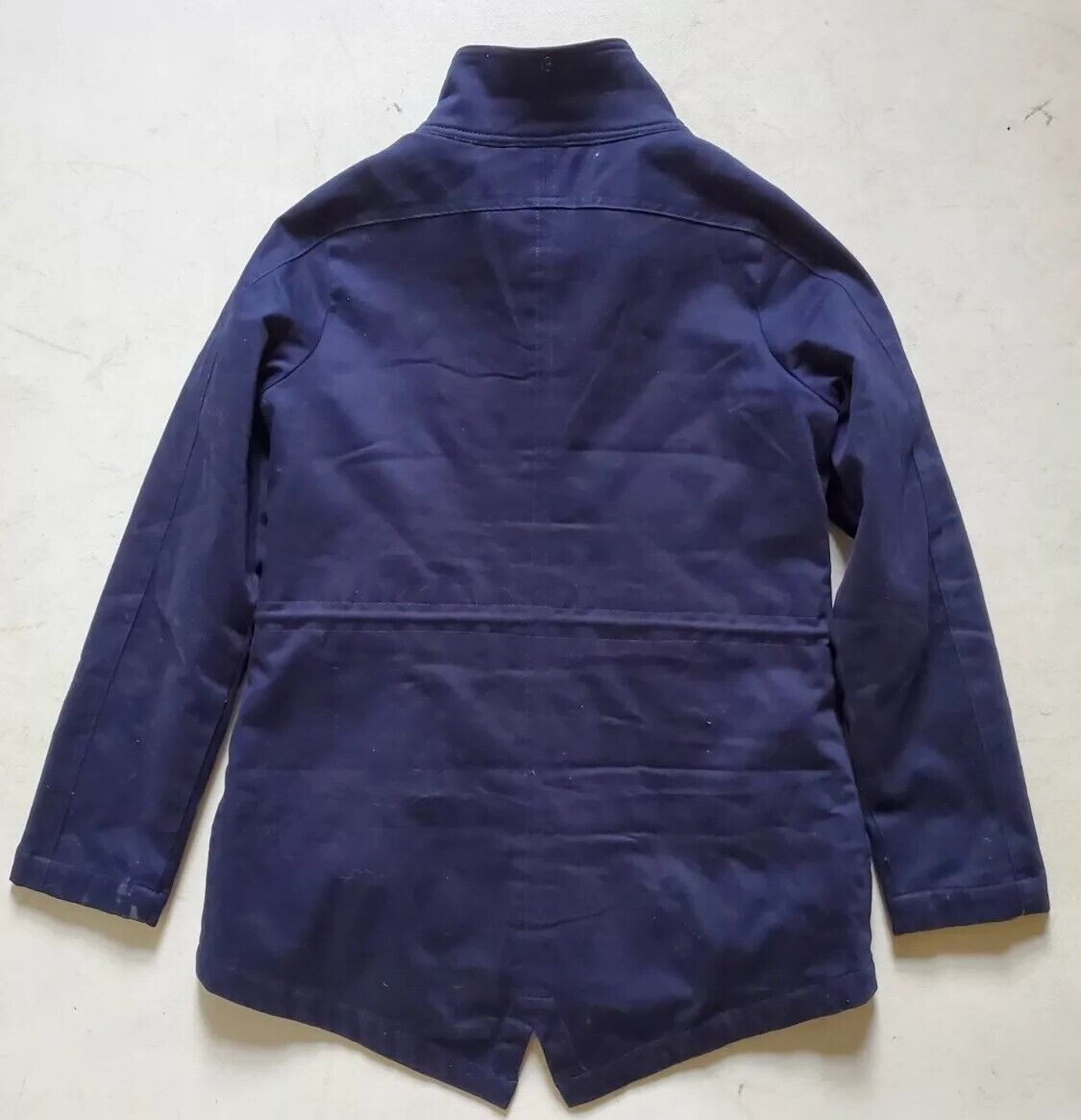 BODEN Classic Field Jacket Womens Uk 8 Navy Blue Canvas Raincoat