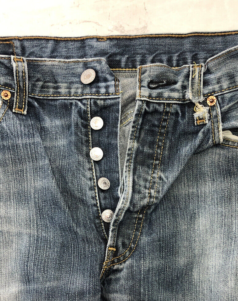 Vintage Levis 501 Jeans Mens W 32 L 30 Blue Denim No 105