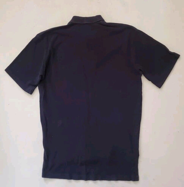 Vintage RALPH LAUREN Polo Shirt Men S Polo Club Gold Crest Navy Blue Made In USA