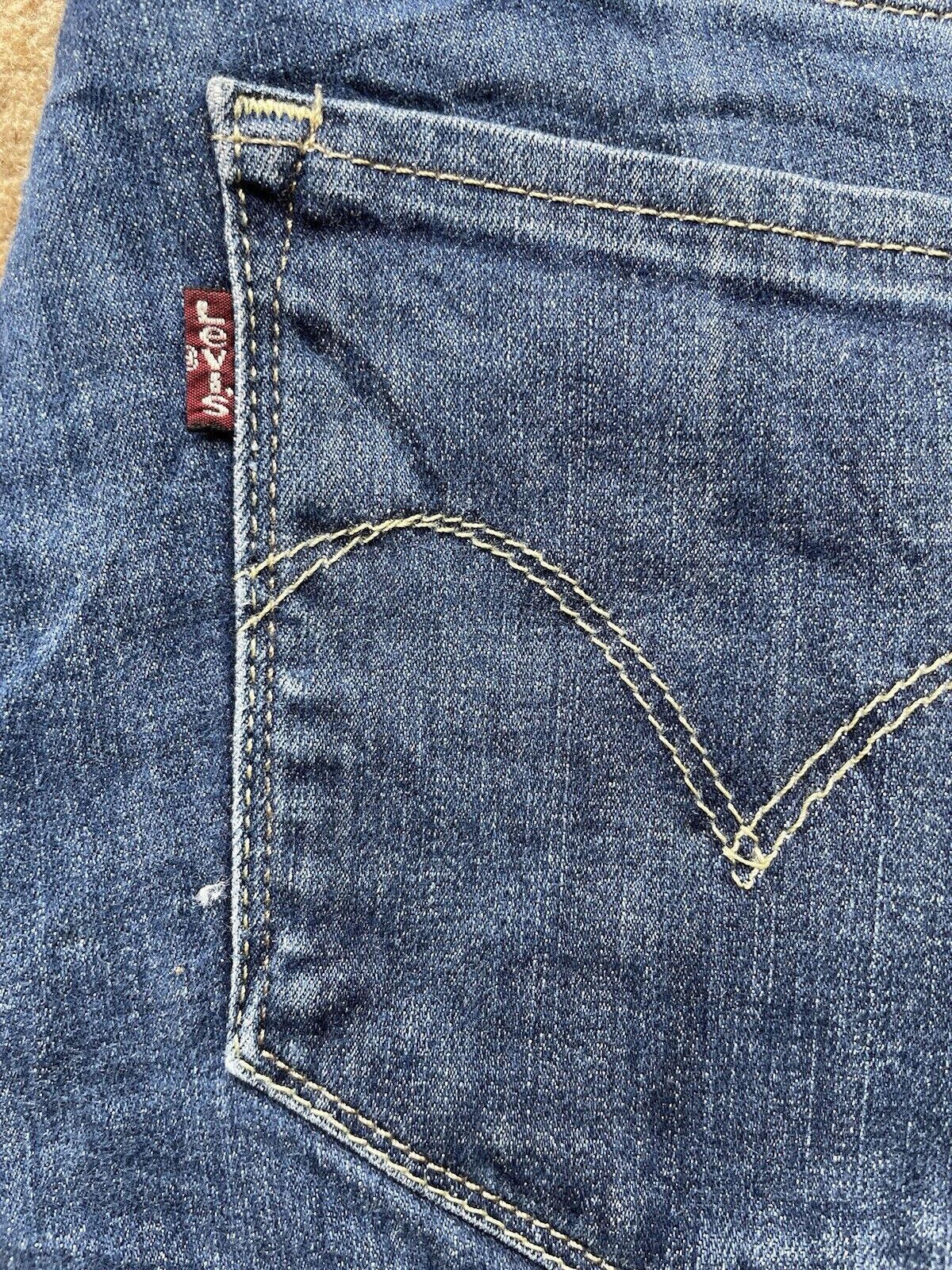 Womens Levis Jeans Demi Curve Skinny W 28 L 27 Blue Denim Red Tab C9