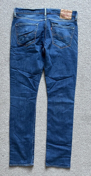 LEVIS 510 JEANS Mens W 34 L 32  vintage blue denim red tab regular fit A129