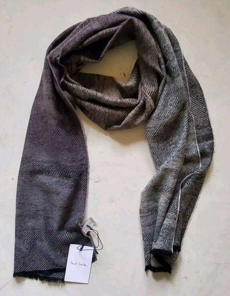 PAUL SMITH Pashmina Scarf Shawl Cashmere Monochrome Fade Made in UK Rrp £189