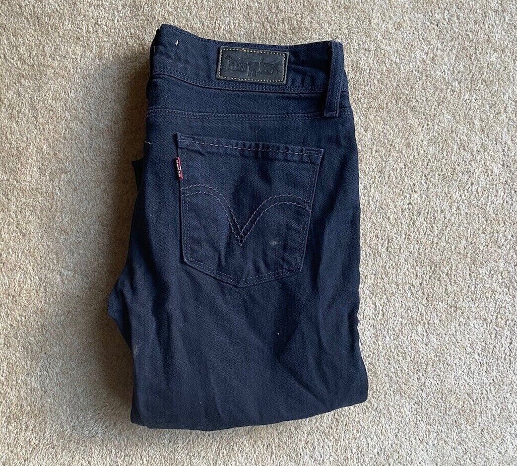 Womens Levis Jeans 571 Slim Fit W 28 L 32 Blue Denim Red Tab C10
