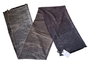 PAUL SMITH SCARF Mens Cashmere Wool XL Size Monochrome Fade Made in UK