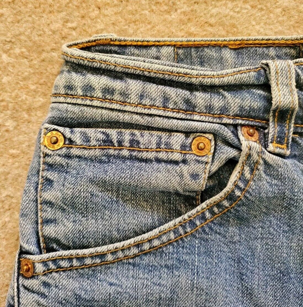 LEVIS 525 Cropped Jeans Womens W26 L24 vintage blue denim red tab