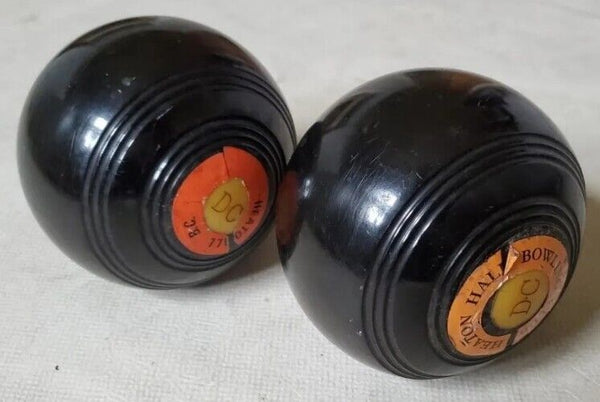 CBBS Crown Green Bowls X 2 Bias 3 Full 5 1/8 Black 3lb 8oz