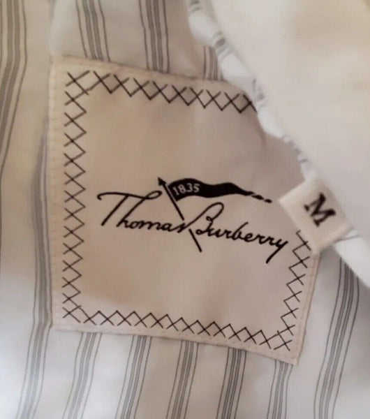 Burberry Trench Coat Mac Womens M Ivory Lightweight Belted - Was £650