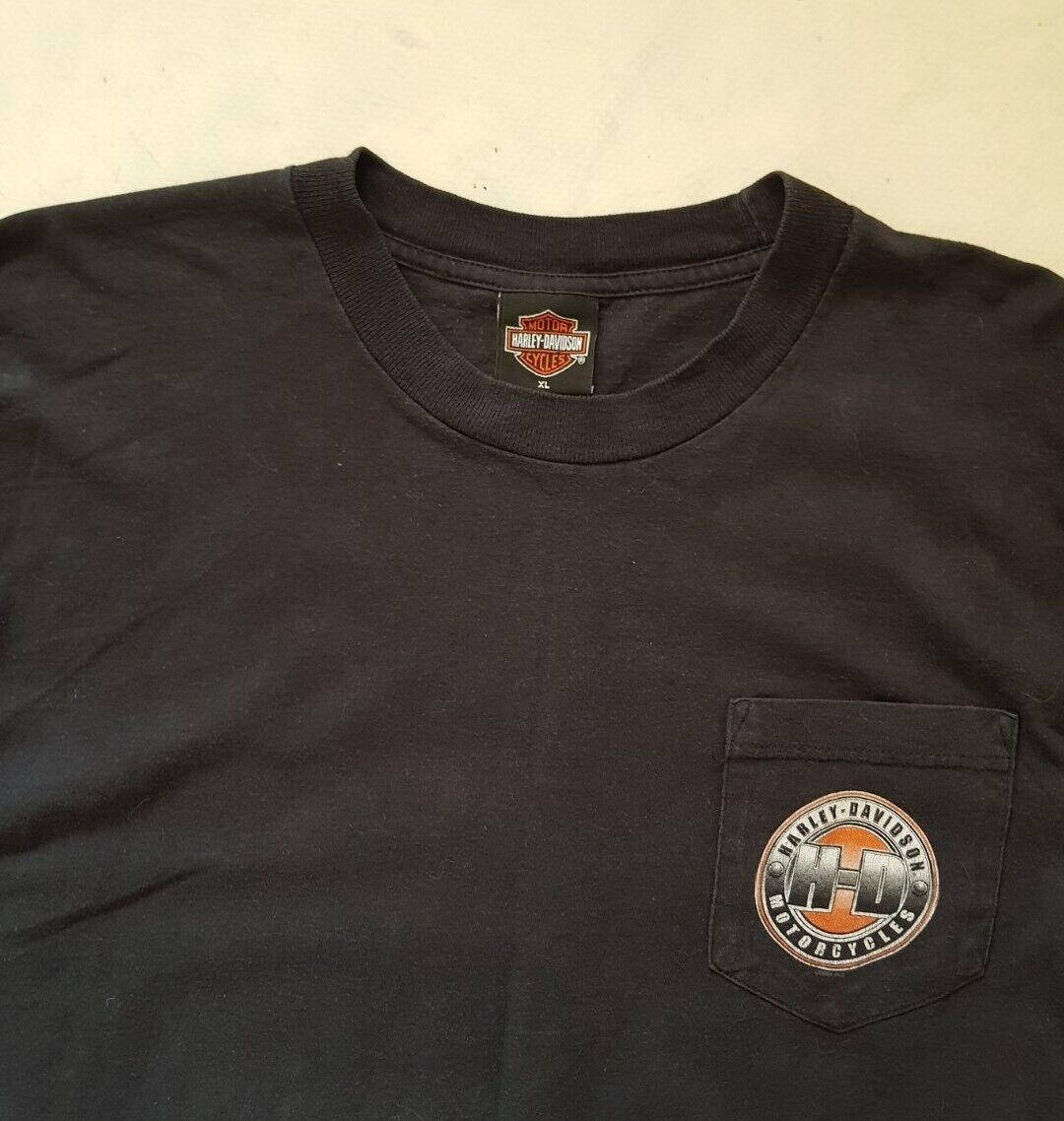 HARLEY DAVIDSON Tshirt Mens XL Black Vintage 90s Orlando Florida
