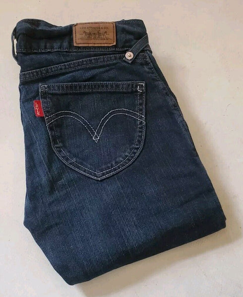 LEVIS 304 Jeans Womens W 30 L 32 Slouch Skinny Fit Stretch Blue Denim Red Tab