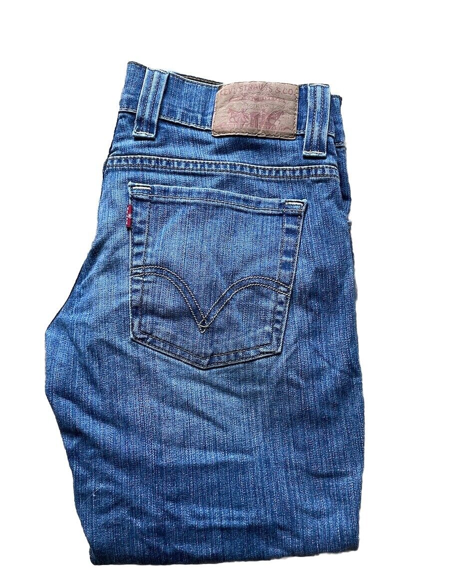 Womens Levis Jeans 511 W 29 L 34 Blue Denim Red Tab C13