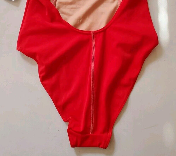 LACOSTE Swimsuit Swimming Costume 1 Piece Size XS Rojo Red New With Tags