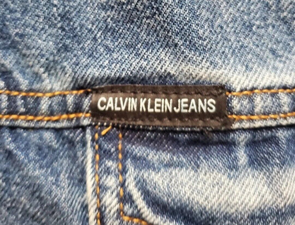 Calvin Klein CKJ Denim Jacket Mens S Trucker Vintage Blue Cotton