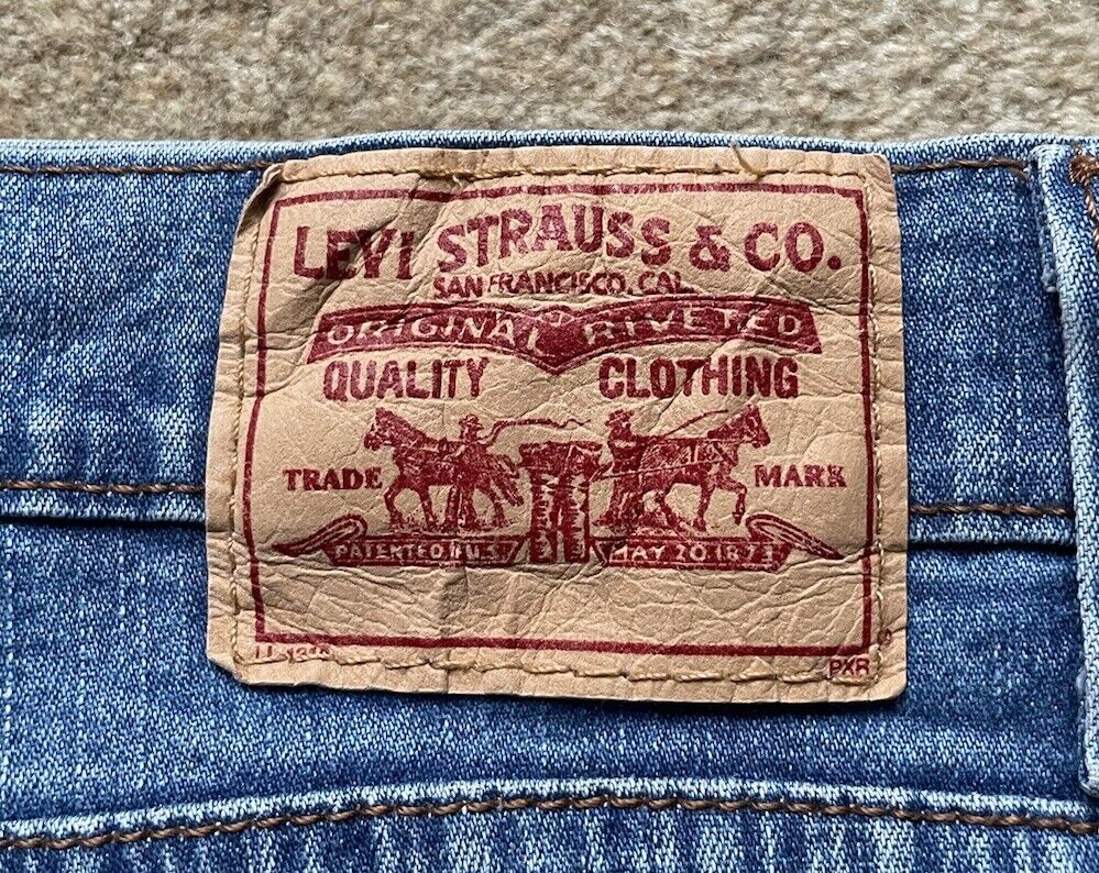 Womens Levis Jeans 512 Loose Fit W 32 L 28 Blue Denim Red Tab C2