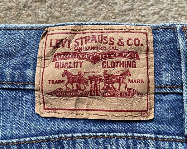 Womens Levis Jeans 512 Loose Fit W 32 L 28 Blue Denim Red Tab C2