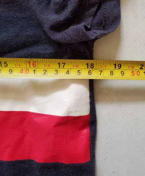 TOMMY HILFIGER T Shirt Tshirt Womens M Relaxed Navy Blue Big Flag Vintage Y2K