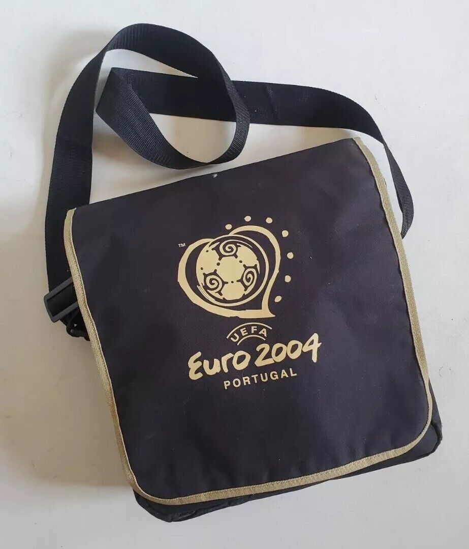 EURO 2004 Messenger Bag BBC Press Team Uefa Portugal '04 Black and Gold