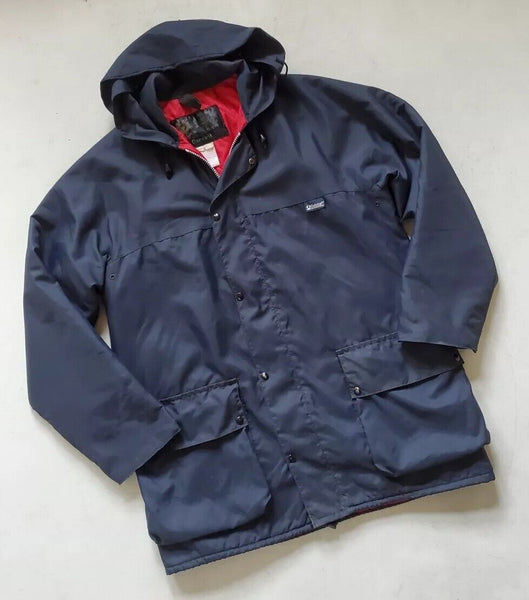 Vintage Belstaff Derwent Parka Coat Mens L Blue Quilted Lining Original 1970s Uk