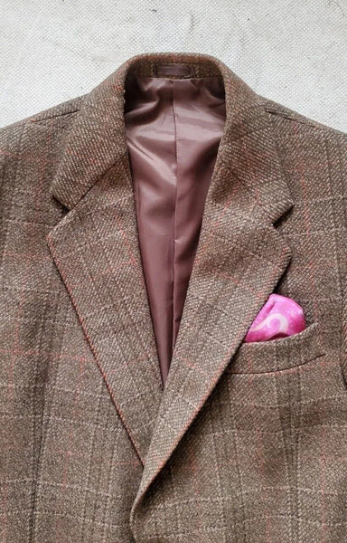 Hardy Aimes Hepworths Jacket Blazer Mens 40 Green Wool Window Pane Check
