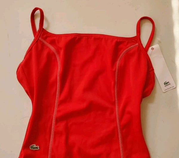 LACOSTE Swimsuit Swimming Costume 1 Piece Size XS Rojo Red New With Tags