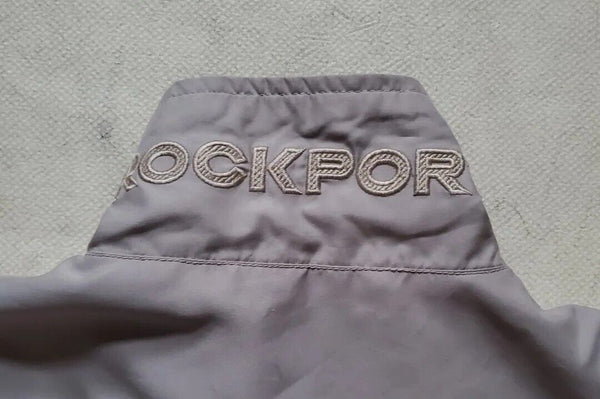 Rockport Harvard Bomber Jacket Mens XL Harrington Beige Waterproof Mesh Lined