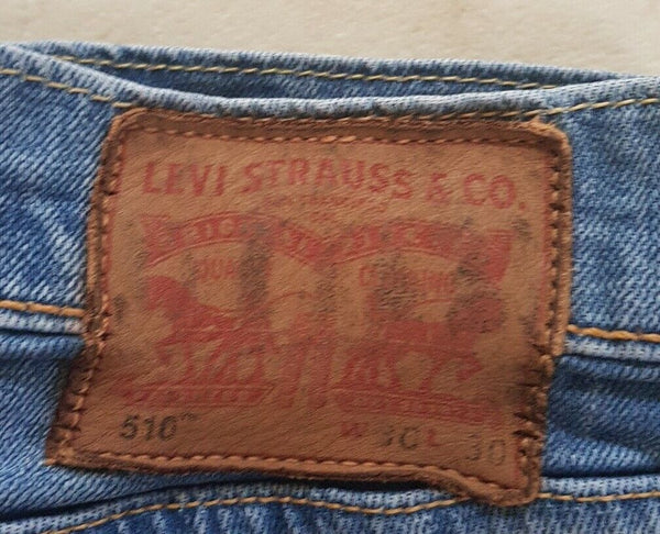 LEVIS 510 Jeans W 30 L 27 Classic Fit Vintage Mid Blue Denim Red Tab - 192