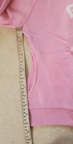 Reebok Full Zip Hoodie Jacket Womens UK 16 Pink Cropped Spellout Logo