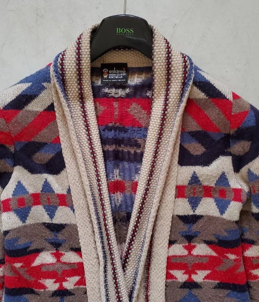 Vintage Handknit Cardigan Womens S By Eskimo Y2k Jacquard Coat