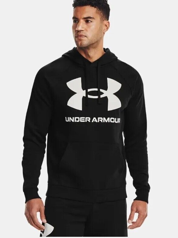 UNDER ARMOUR Hoodie Sweatshirt Mens S Coldgear Black Loose Fit