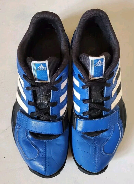 ADIDAS POWERLIFT Weightlifting Shoes Gym Trainers - UK 6.5 Blue Mint Condition