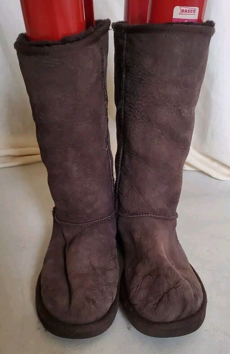 UGG Boots Classic Mid Calf Womens Uk 5 Eu 38 Brown Suede Shearling Lining