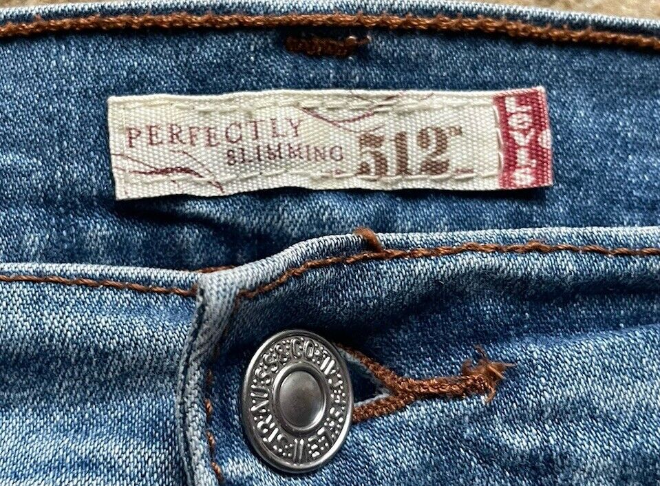 Womens Levis Jeans 512 Loose Fit W 32 L 28 Blue Denim Red Tab C2