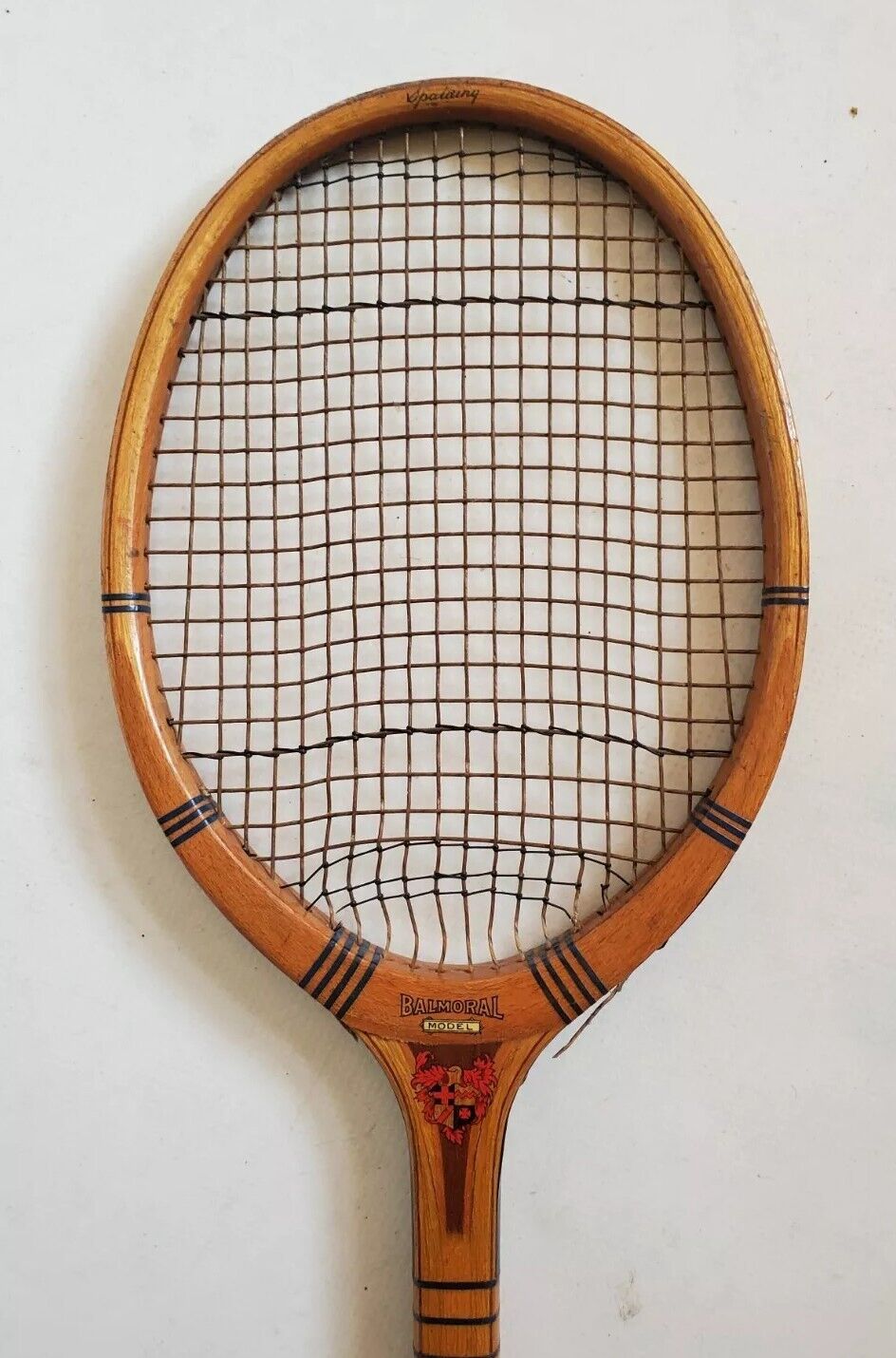 Vintage Antique AG Spalding Tennis Racket Balmoral 1940's With Original Press