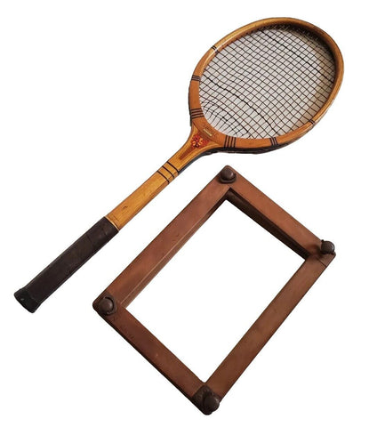 Vintage Antique AG Spalding Tennis Racket Balmoral 1940's With Original Press