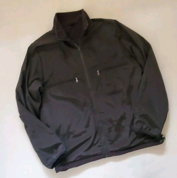 Gant Jacket Coat Mens L Reversible Manhattan Double Black Fleece Raincoat