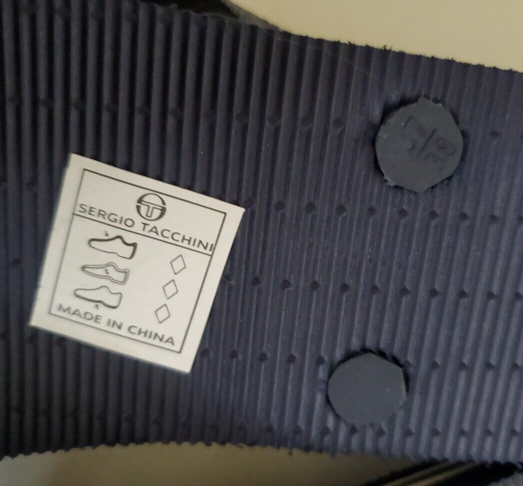 SERGIO TACCINI Sandals Flip Flops Womens Uk 5 Eu 38 Navy White New With Tags
