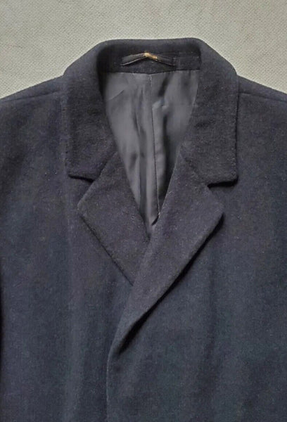 Vintage Overcoat Trench Coat Mens M Rare Mink Wool Blend Charcoal Grey