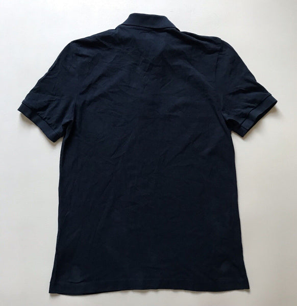 KAPPA Polo Shirt Mens L Navy Blue Cotton Logo Embroidered In White Regular Fit