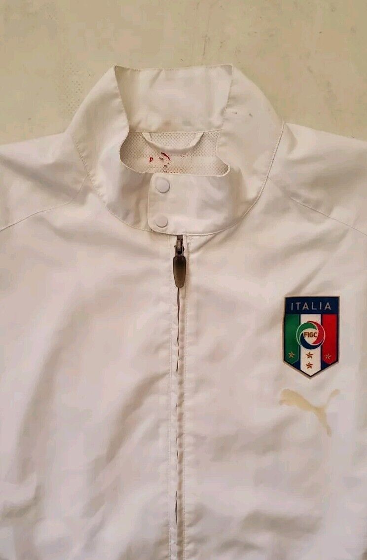 Puma Italy Italia Jacket Coat Mens XL Fifa World Cup Brazil 2014 White