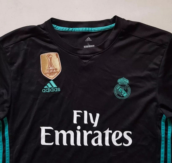 Ronaldo 7 Real Madrid 2017 18 Away  Shirt Mens L Black Champions Gold Patch