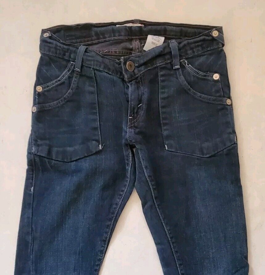 LEVIS 304 Jeans Womens W 30 L 32 Slouch Skinny Fit Stretch Blue Denim Red Tab
