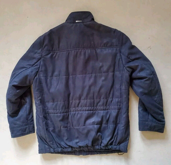 Bugatti Puffer Jacket Coat Mens L Navy Blue Designed In Germany
