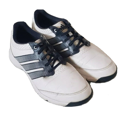 ADIDAS Response Light Golf Shoes Womens UK 7 EU 40.5 White Blue Leather Spikes