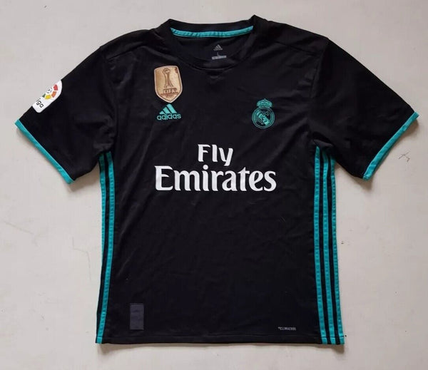 Ronaldo 7 Real Madrid 2017 18 Away  Shirt Mens L Black Champions Gold Patch