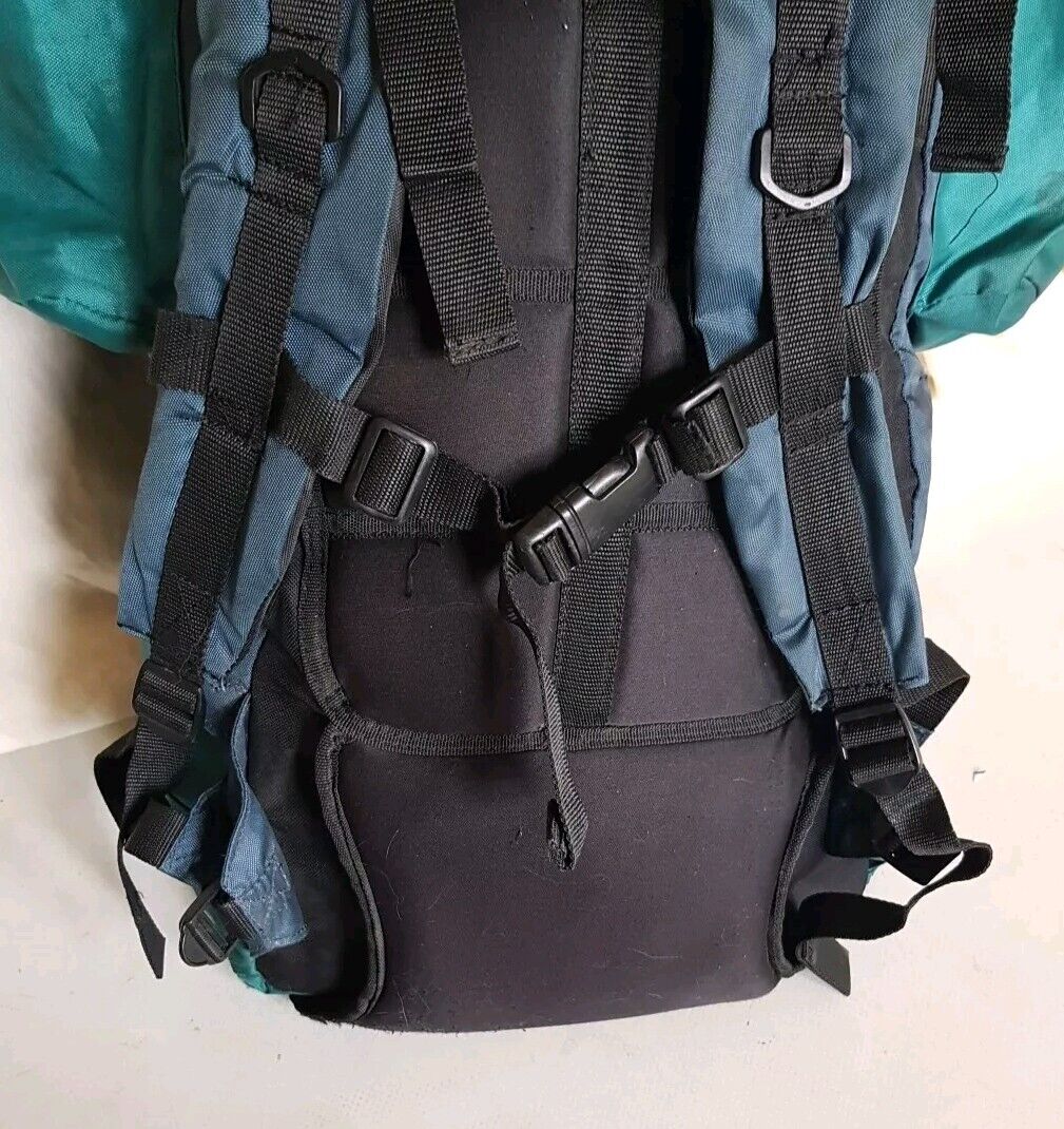 RELUM Rucksack Backpack 65L Adjustable Waterproof Blue Green