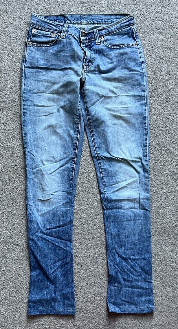 LEVIS 524 Jeans Mens W 28 L 30  Vintage Blue Denim Red Tab Regular Fit A123