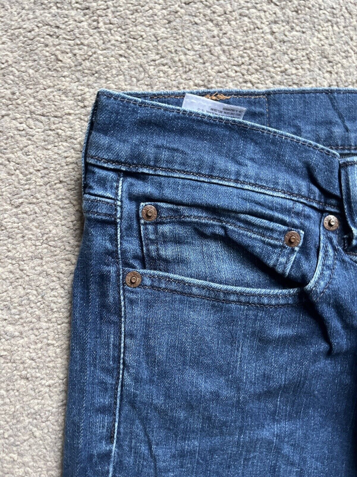 LEVIS 511 JEANS Mens W 34 L 32 vintage blue denim red tab regular fit A112